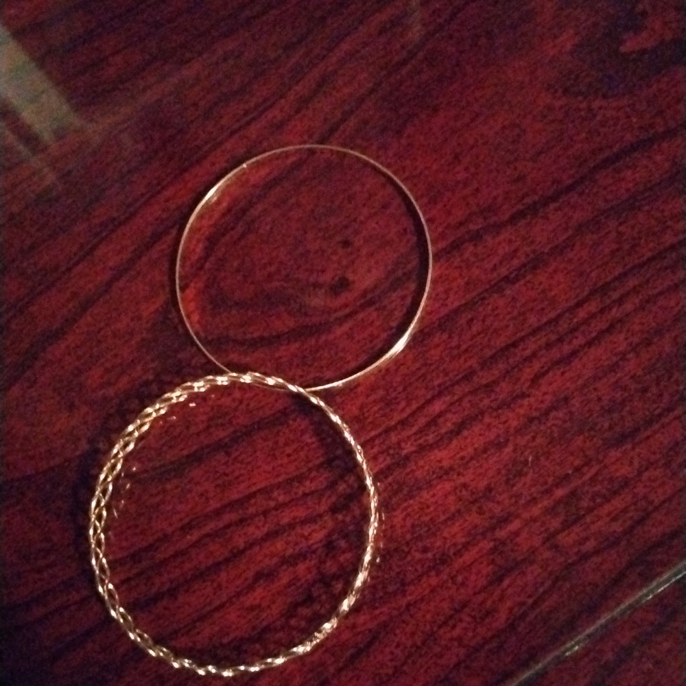 Two gold bracelets